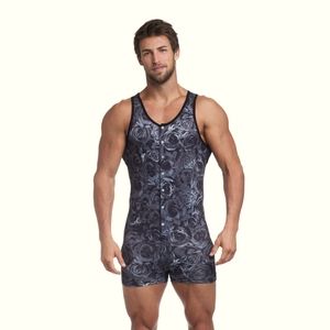 NWT Skull & Bones Tonal Black Roses Tank Onesie